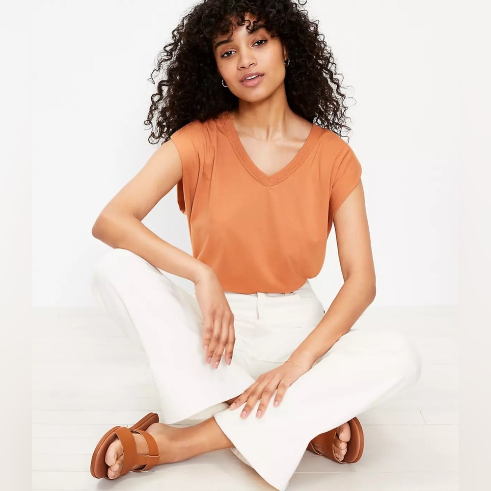 LOFT - Oversized V-Neck Muscle Tee